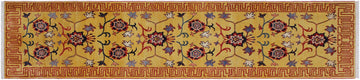 handmade Geometric Super Kazak Gold Red Hand Knotted RUNNER 100% WOOL area rug 3x10